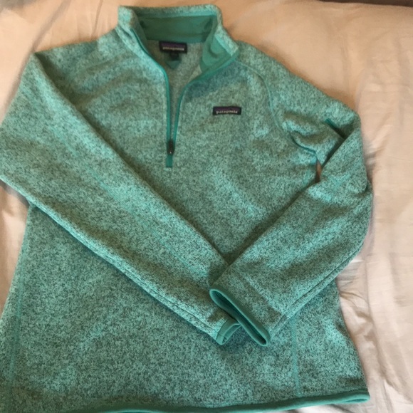 Teal mint Patagonia Better Sweater 1/4 zip NWOT L - Picture 2 of 6